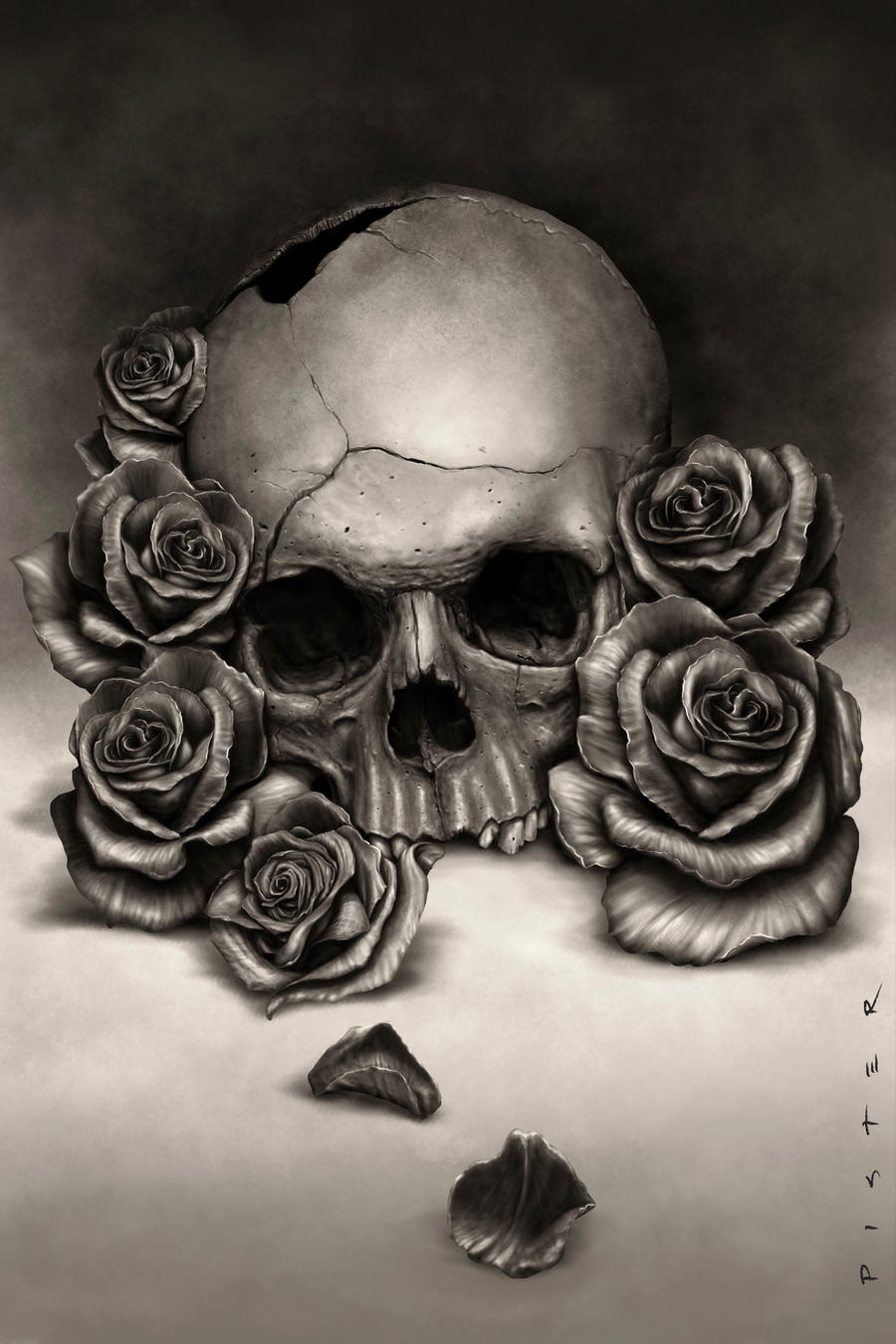 Skull and Roses by RodgerPister