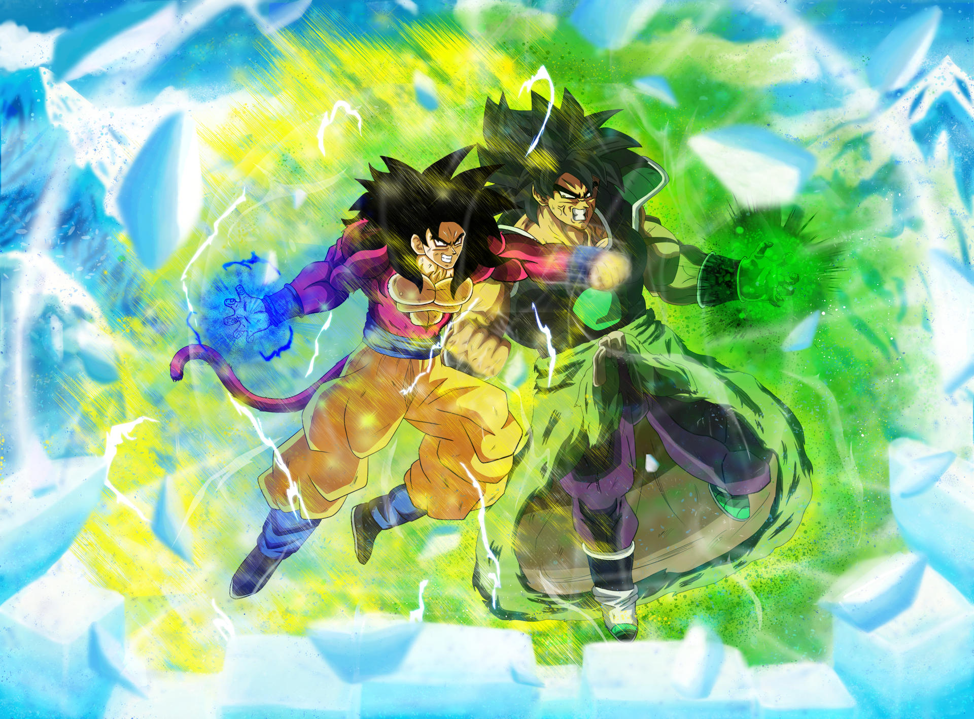 Goku ssj4 vs Broly by SombraXen0 on DeviantArt