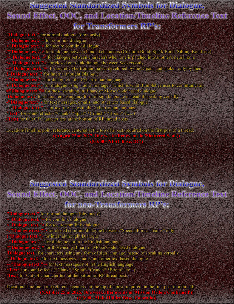 RP Dialogue Symbols Listing by Leathurkatt-TFTiggy on DeviantArt