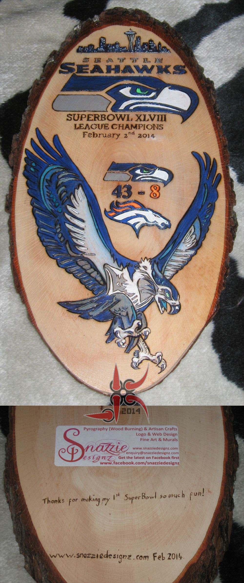 Seahawks Plaque by Snazzie-Designz