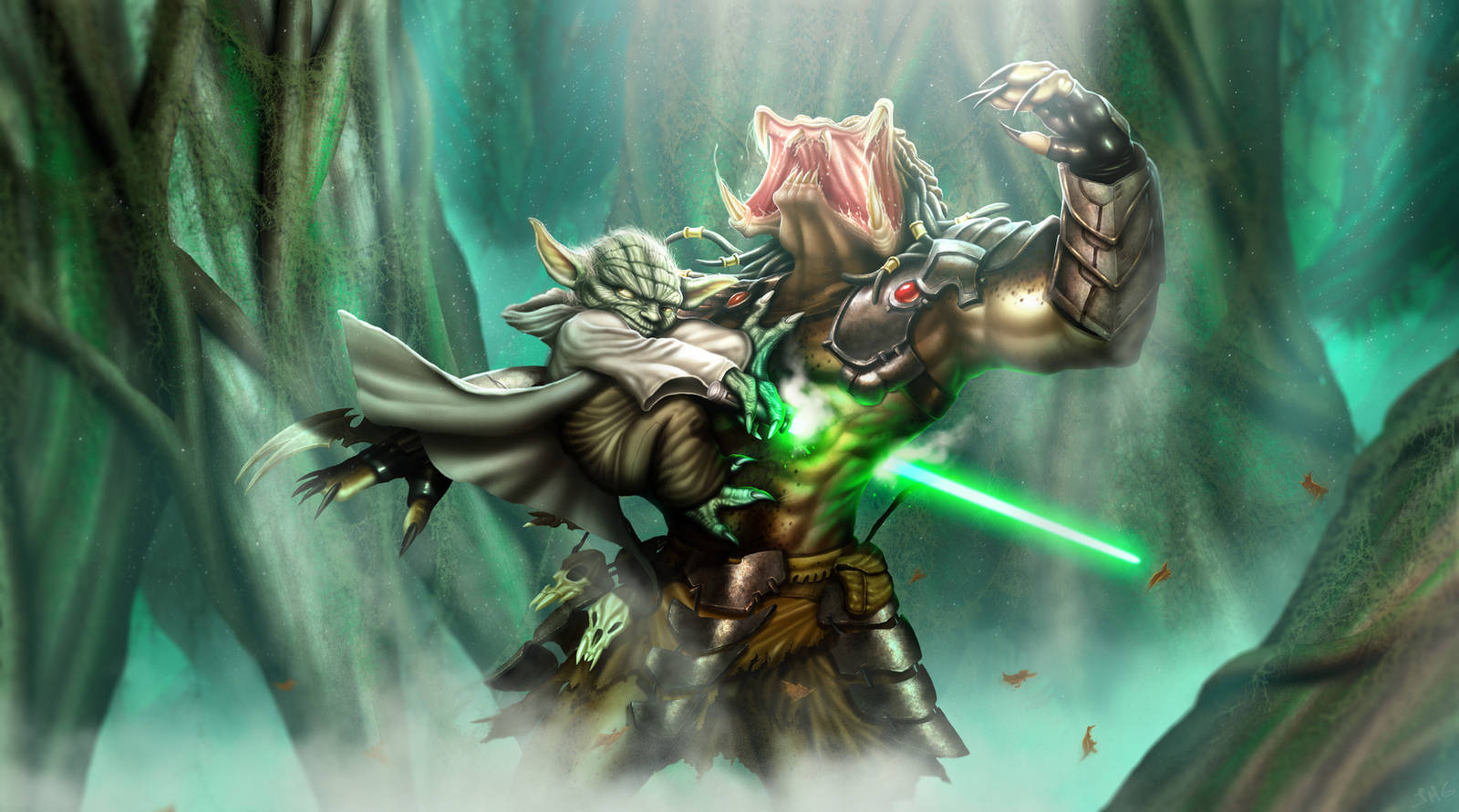 Hunter in Dagobah by Dogsfather