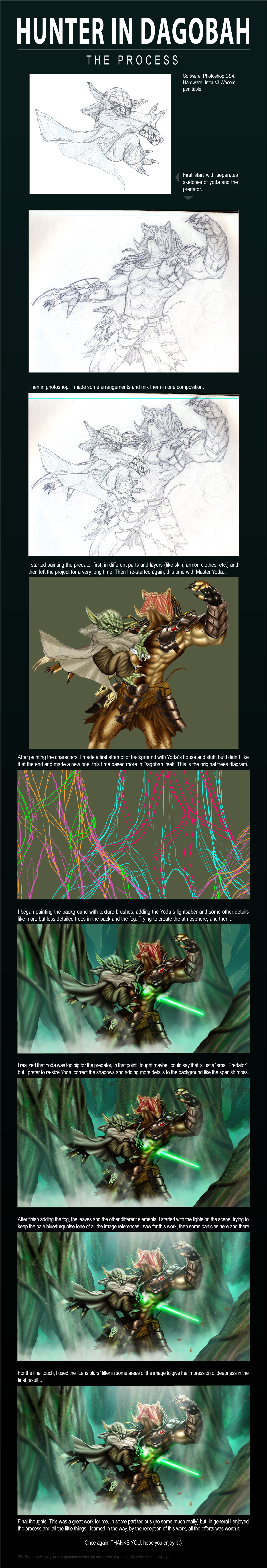 Hunter in Dagobah: the process