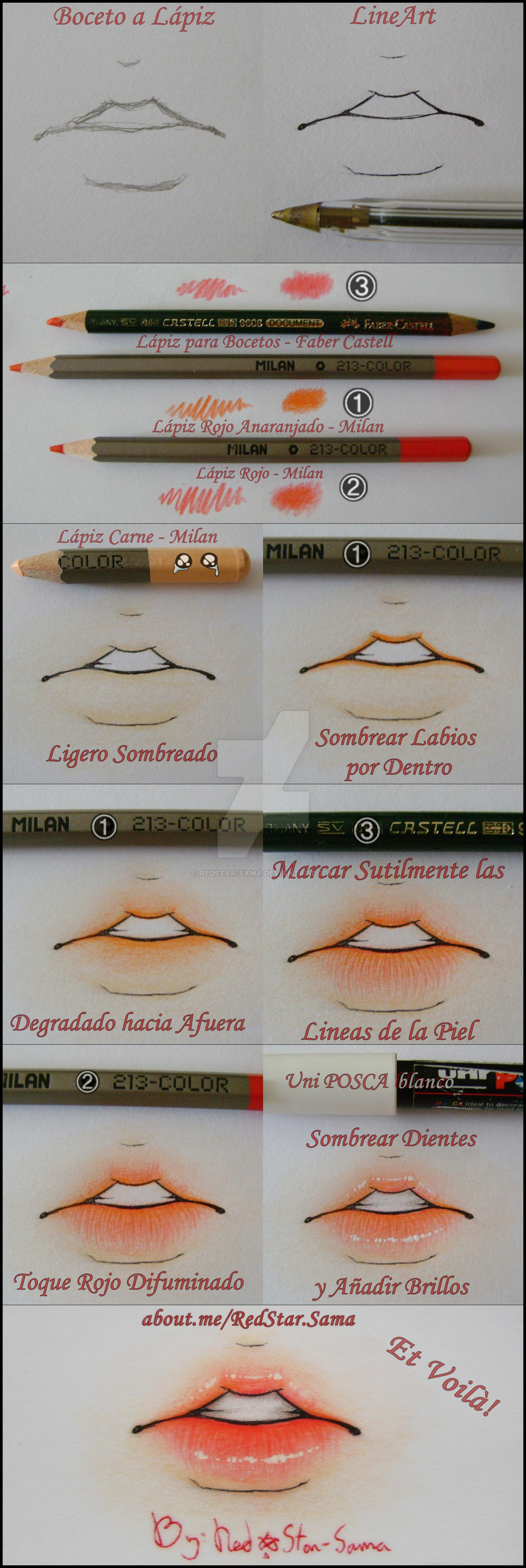 Lip Color Tutorial Color Lips Tutorial by RedStar-Sama on DeviantArt