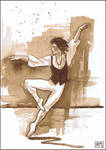 Ballet Dancer in Sepia by Leochi