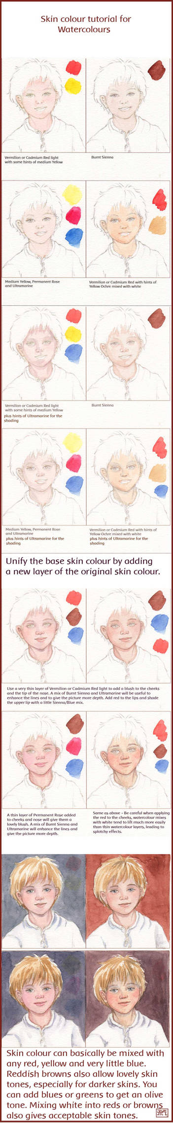 Skin Colour Tutorial for Watercolours