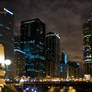 Winter Night Windy City River