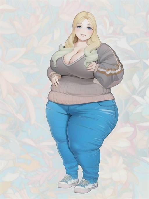 Ai Art BBW Comfy Sweater by PenPineappleApplePen on DeviantArt