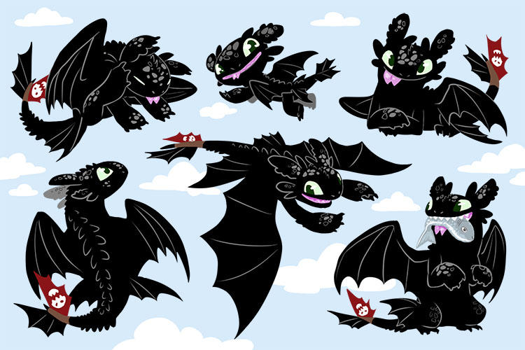 Toothless Stickersheet 1 By Mamath On DeviantArt