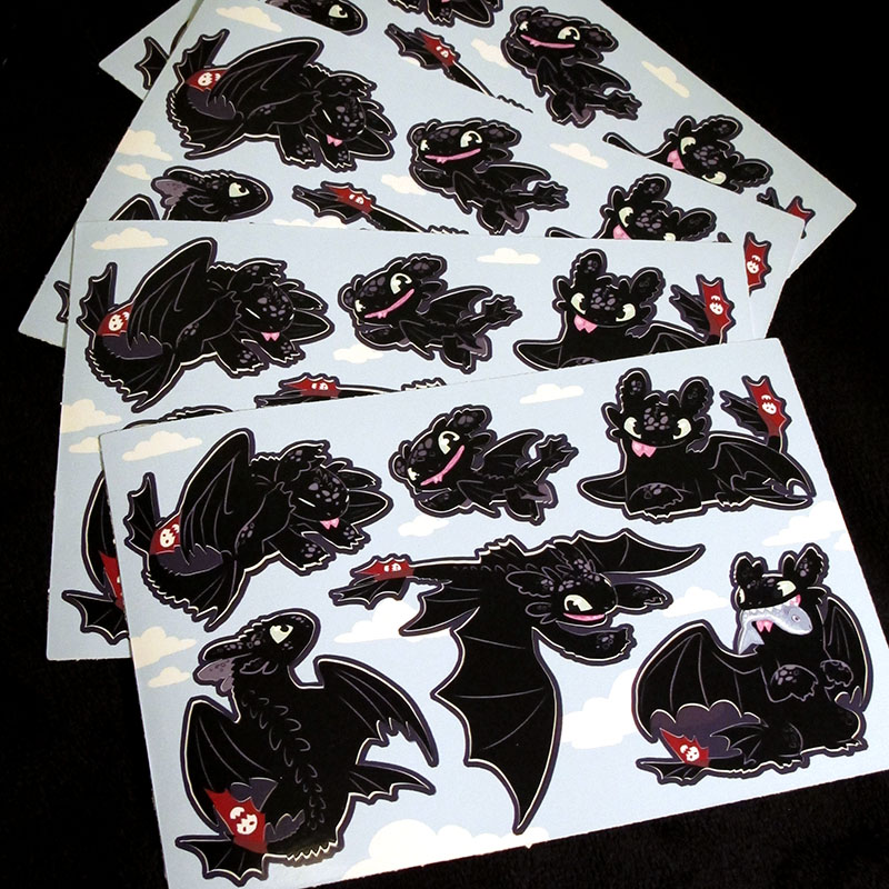 Toothless stickersheet! (2)