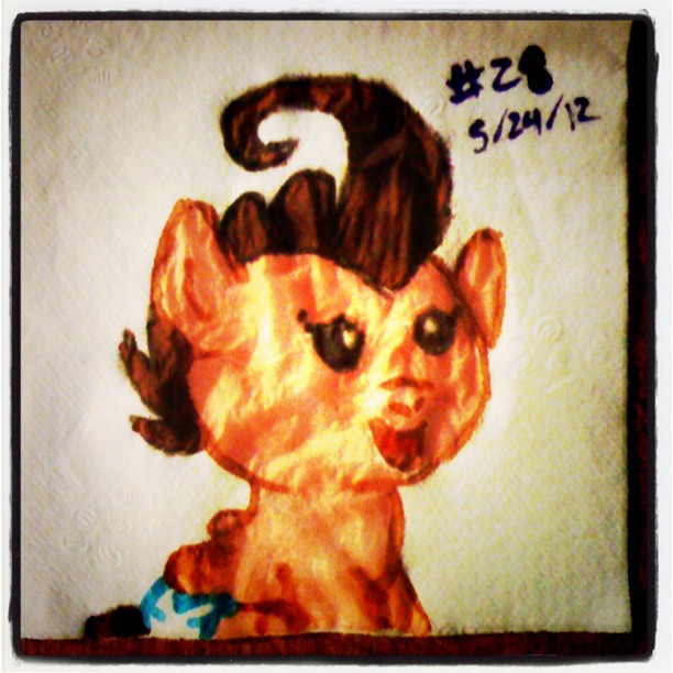 Napkin Art #28 - My Little Pony - Pound Cake