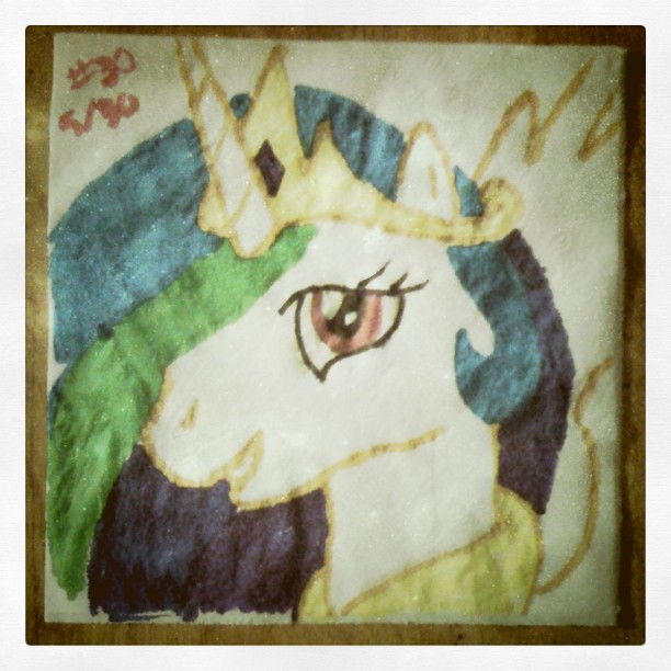 Napkin Art #30 - My Little Pony Princess Celestia