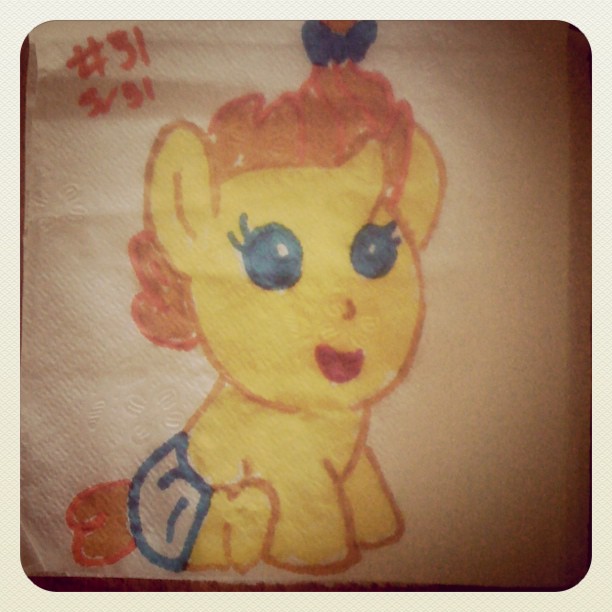 Napkin Art #31 - My Little Pony - Pumpkin Cake