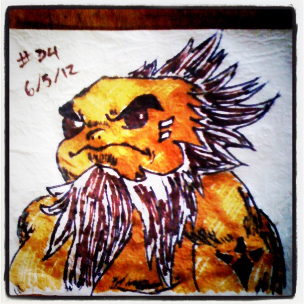 Napkin Art #34 - Fire Sage Darunia - LoZ