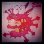 Napkin Art #71 - Courage the Cowardly Dog by PeterParkerPA