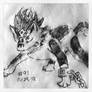 Napkin Art #91 - Wolf Link - Twilight Princess