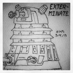Napkin Art 143 - Exterminate! - Dalek - Dr. Who