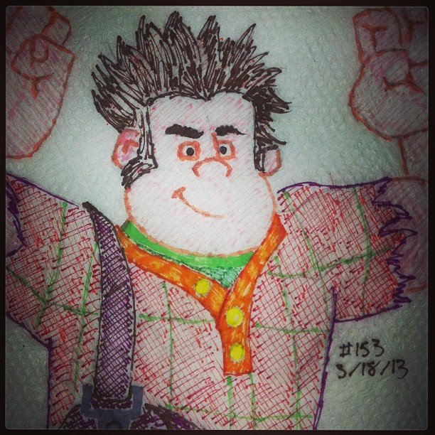 Napkin Art 153 - Wreck-It Ralph - Wreck-It Ralph