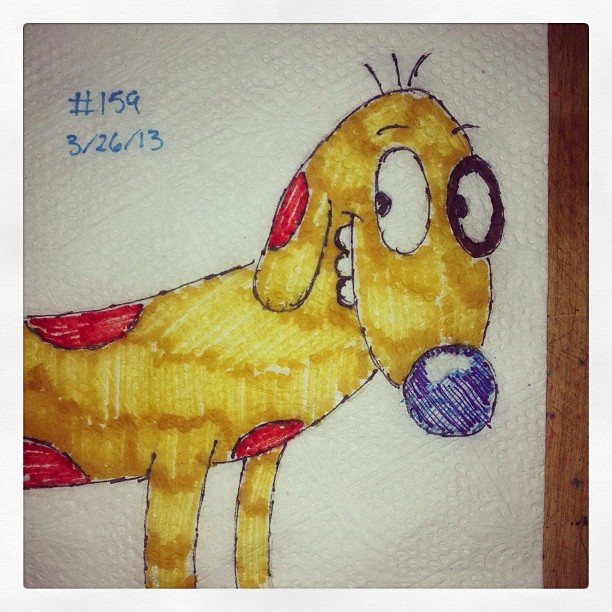 Napkin Art 159 - Dog - CatDog