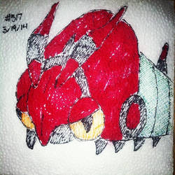 Napkin Art 317 - Venipede - Pokemon