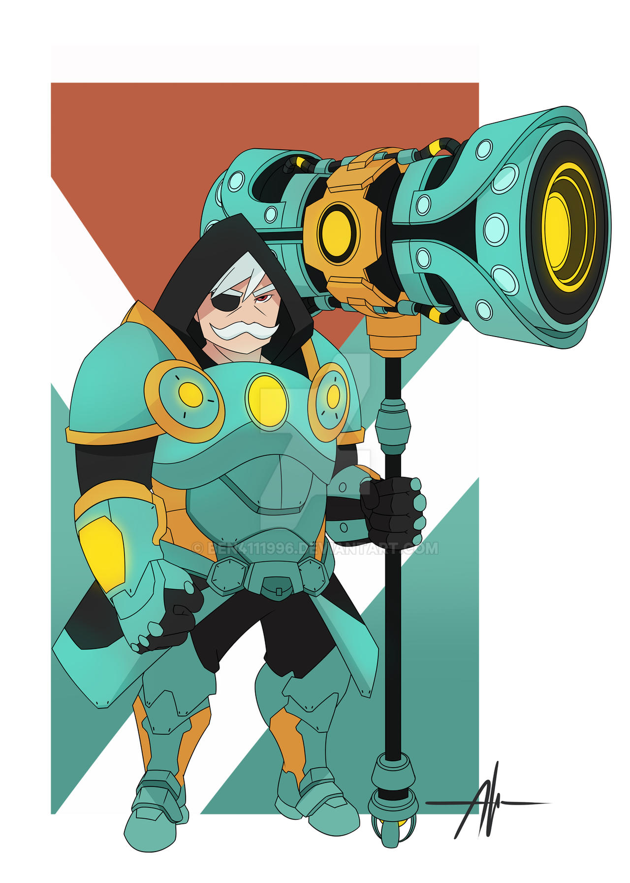 Mech Oc Example Mech Oc Wtih Hammer by ben4111996 on DeviantArt