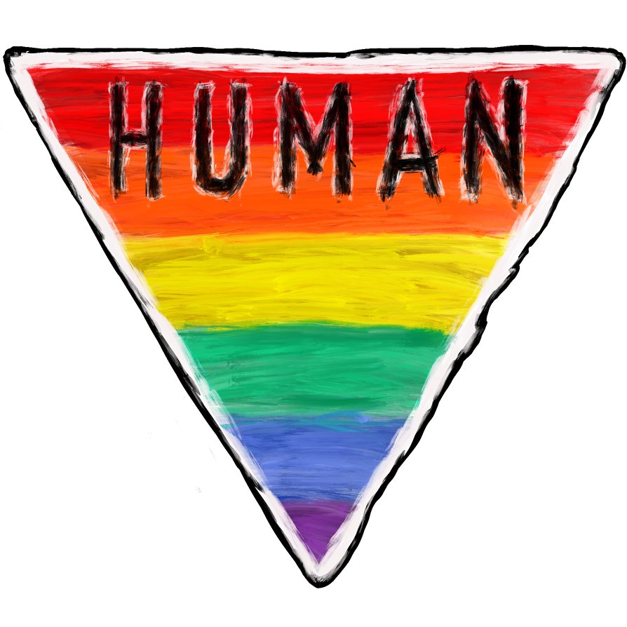 Better Humans Triangle Rainbow Human Triangle Sticker by RottenEggCreations on DeviantArt