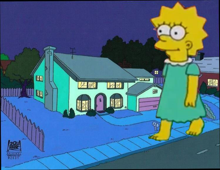 Giantess Lisa Simpson roams Springfield at night by SuperMarioRocks on ...