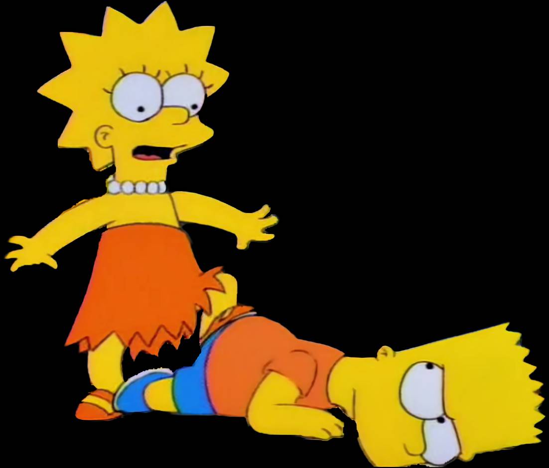 Tiny Bart stuck under Lisa [GIF] by SuperMarioRocks on DeviantArt