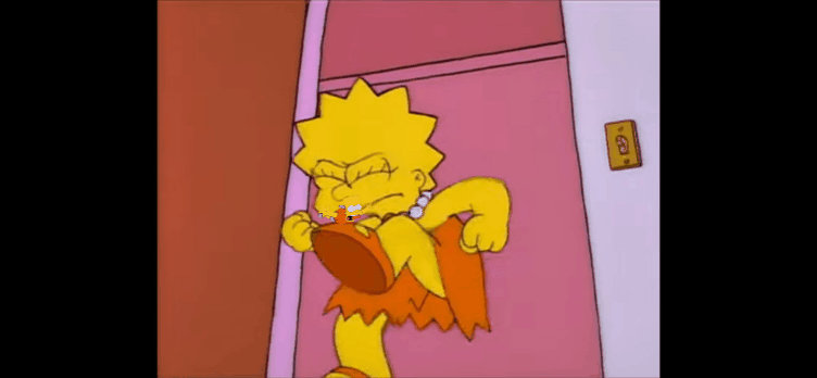 Lisa kicks Bart barefoot repeatedly by SuperMarioRocks on DeviantArt