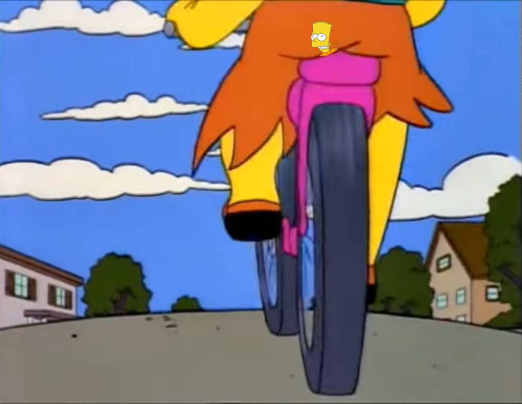 Lisa takes tiny Bart for bike ride by SuperMarioRocks on DeviantArt