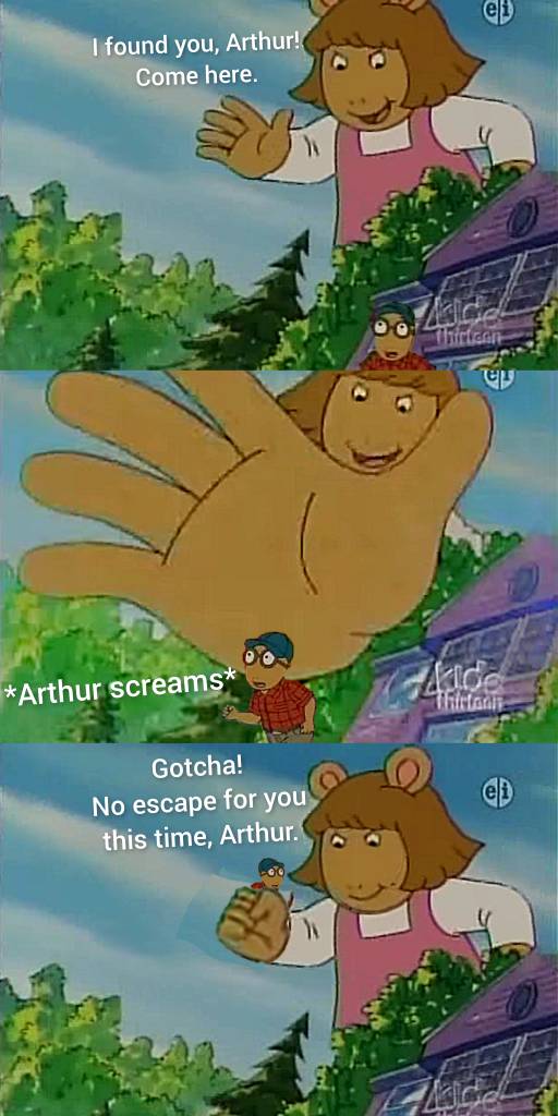 Fred Rws Arthur Deviantart Giantess D.W. grabs Arthur by SuperMarioRocks on DeviantArt