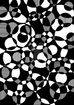 Circles and stripes abstract art