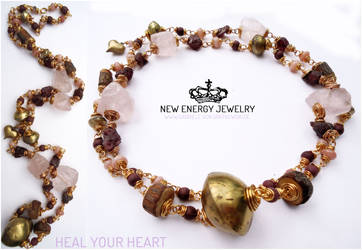 HEAL YOUR HEART crystal energy necklace