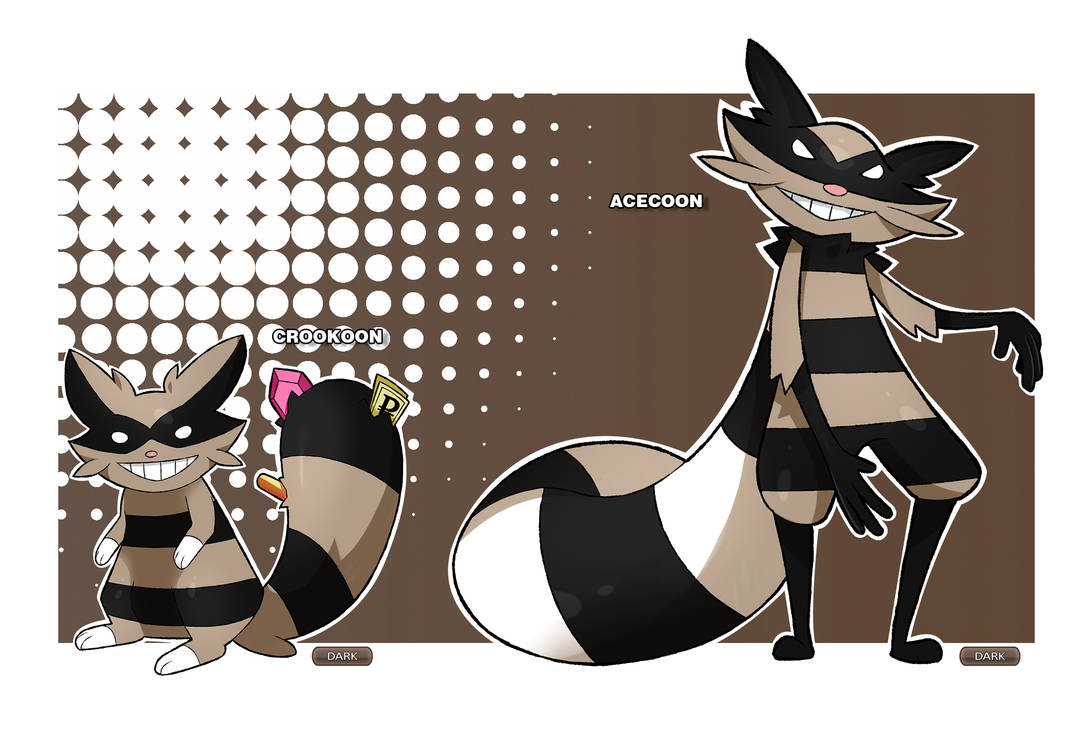 Fakemon Racoon Fakemon 68-69 by namo19 on DeviantArt