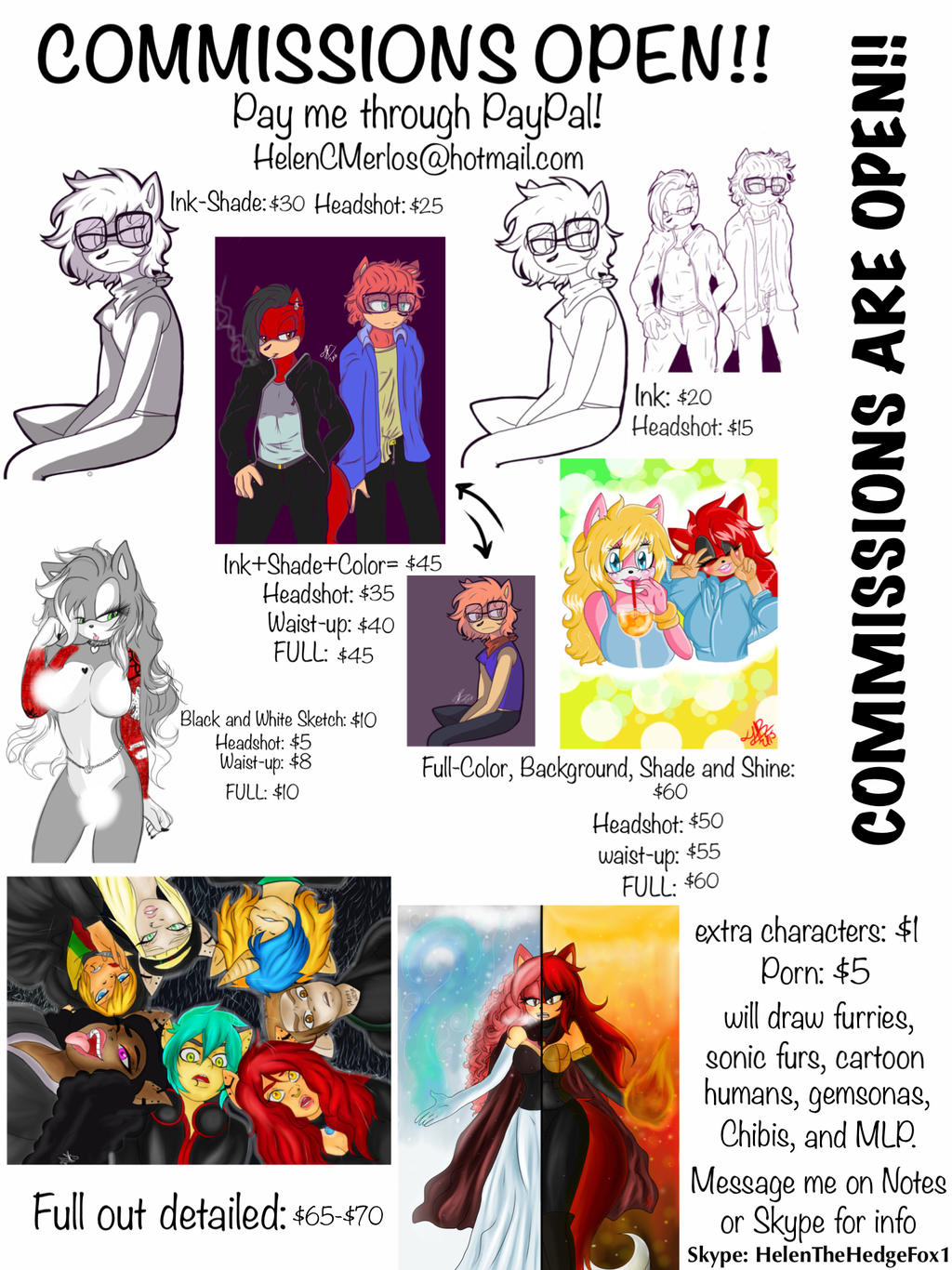 COMMISSIONS ARE OPEN