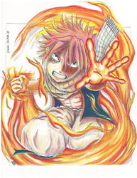 Natsu on fire