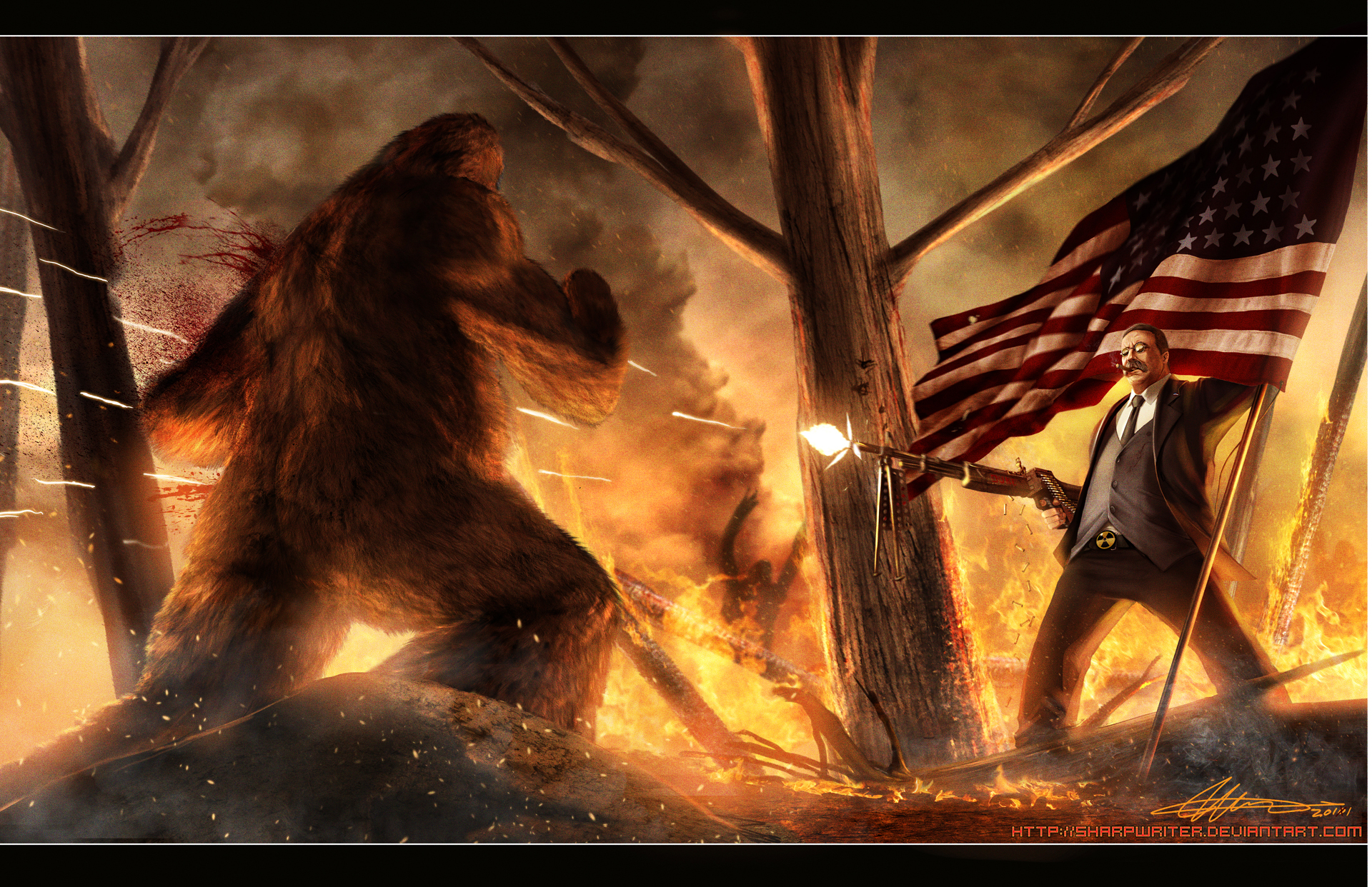 Teddy Roosevelt VS. Bigfoot