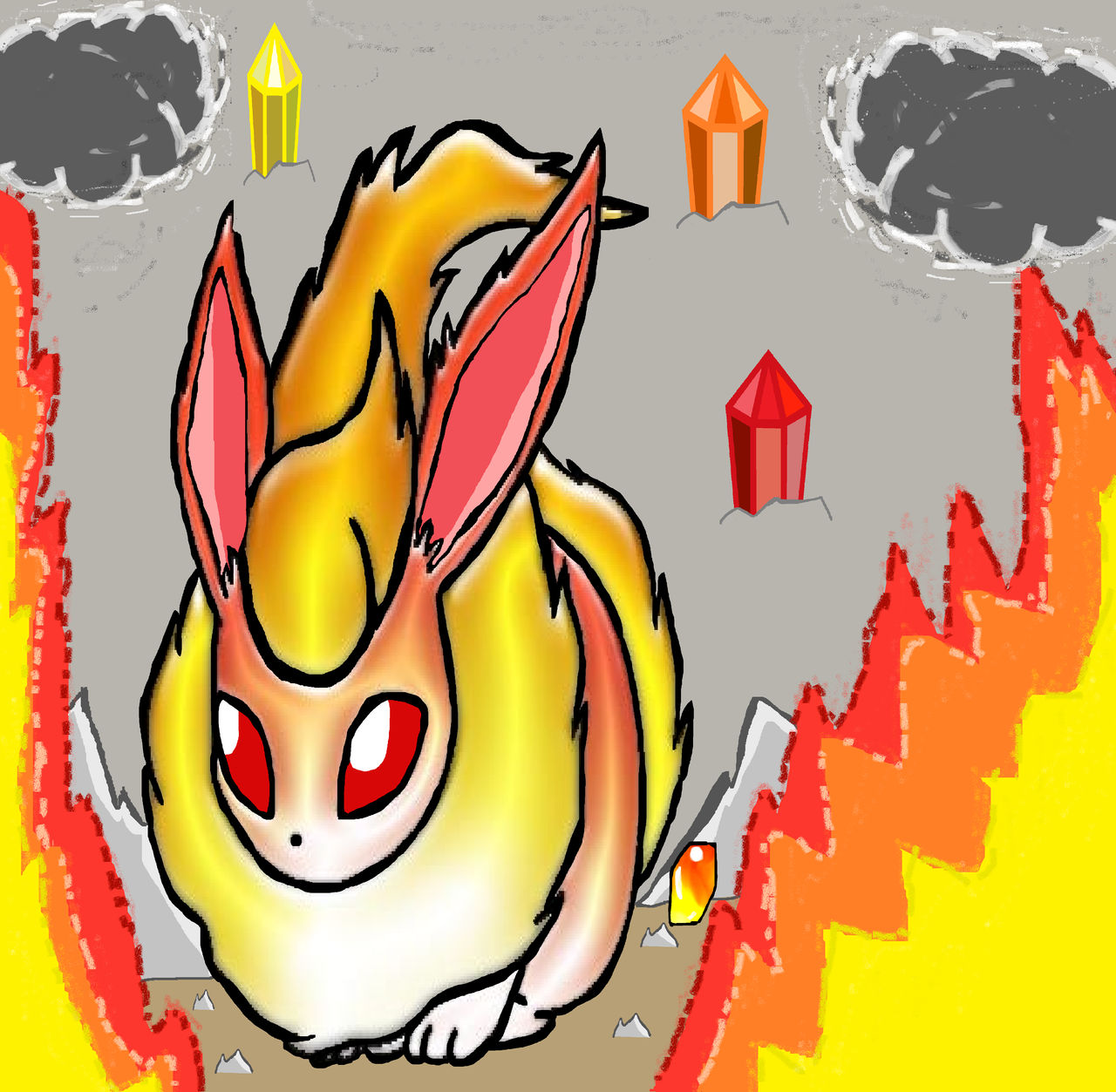 my fire Gemstone FLAREON by GalaxyVaporeon on DeviantArt