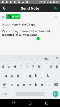 Notes in the DeviantArt app