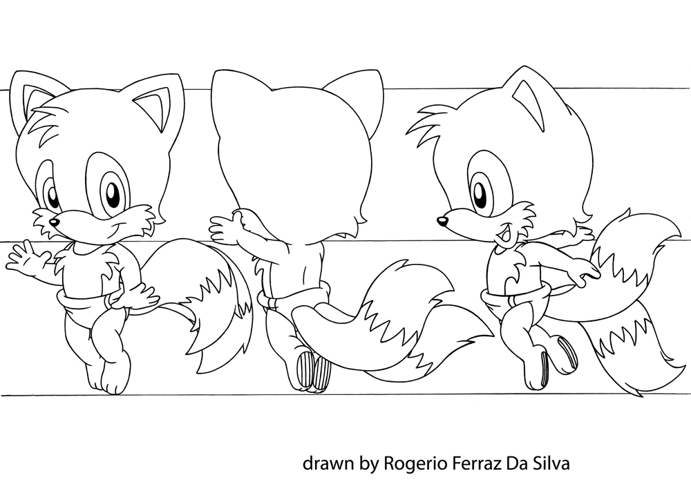 Baby Tails Coloring Page - Estrella Wallpaper