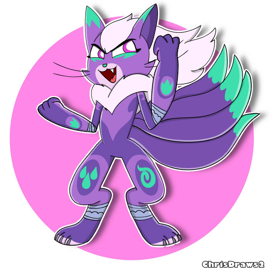 [Request] Elemental Kitsune Cat by ChrisDraws2 on DeviantArt