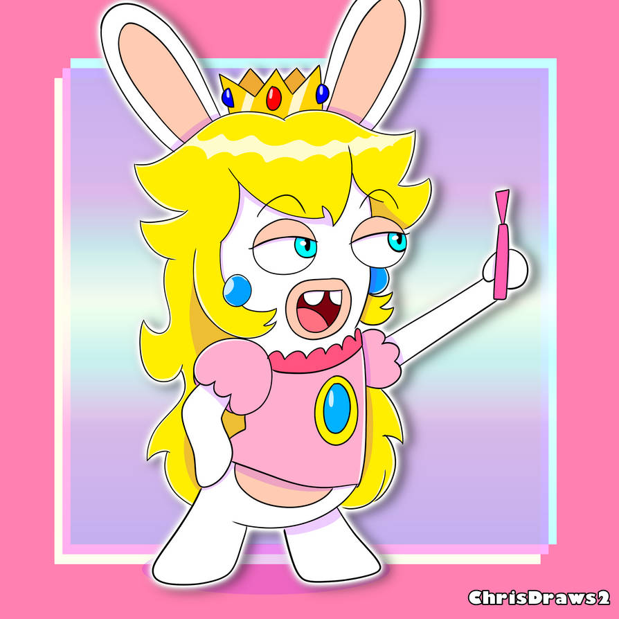 Peach Rabbit Getting Mad Rabbid Peach by ChrisDraws2 on DeviantArt