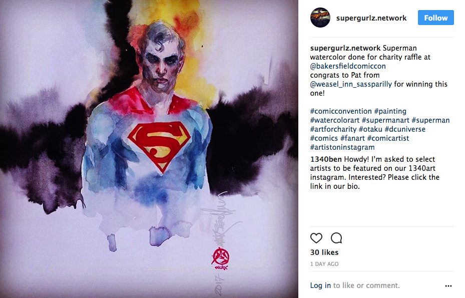 Superman-charity-watercolor-piece