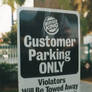 CUSTOMER PARKING ONLY