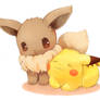 Pikachu and eevee