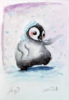 Water Color Penguin