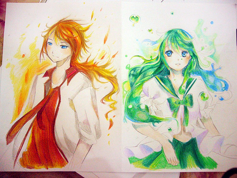 Prince of Fire and Princess of Water by Reikanjuu on DeviantArt Prince of Fire and Princess of Water by Reikanjuu on DeviantArt