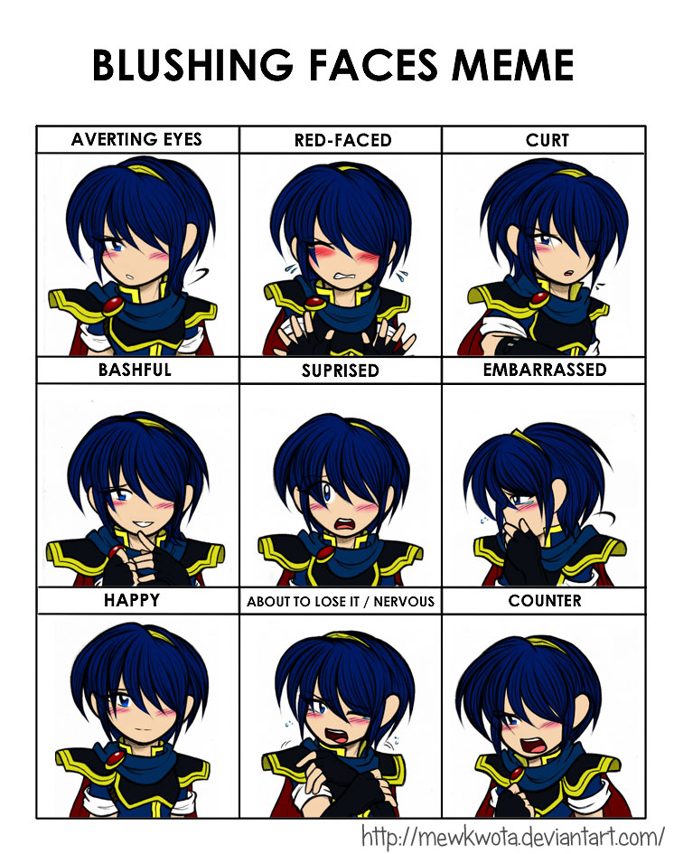 Pixiv Blush Meme Because Marth Does So Much By Mewkwota On Deviantart