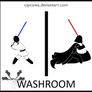 Dark side-Light side Washroom