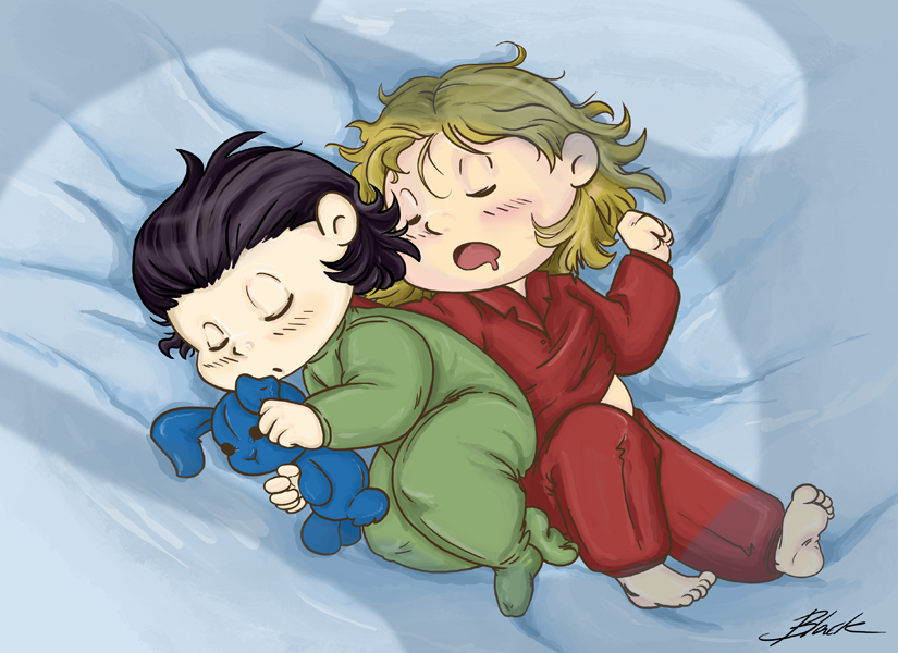 Thor and Loki - Sleeping brothers