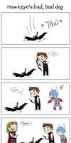 Hawkeye's bad, bad day